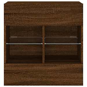 Nástěnná TV skříňka s LED osvětlením hnědý dub 58,5x30x60,5 cm - obrázek 6