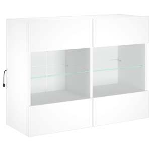 Nástěnná TV skříňka s LED osvětlením bílá 78,5 x 30 x 60,5 cm - obrázek 5