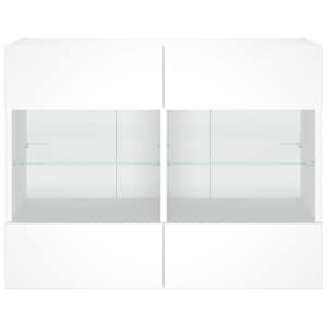 Nástěnná TV skříňka s LED osvětlením bílá 78,5 x 30 x 60,5 cm - obrázek 6