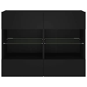 Nástěnná TV skříňka s LED osvětlením černá 78,5 x 30 x 60,5 cm - obrázek 6