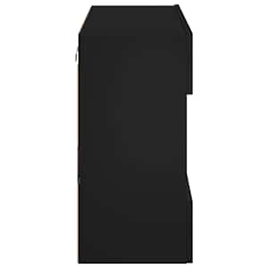 Nástěnná TV skříňka s LED osvětlením černá 78,5 x 30 x 60,5 cm - obrázek 9