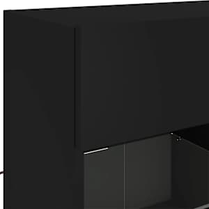 Nástěnná TV skříňka s LED osvětlením černá 78,5 x 30 x 60,5 cm - obrázek 10