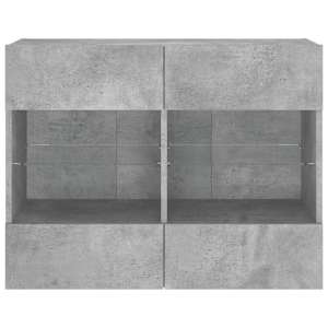 Nástěnná TV skříňka s LED betonově šedá 78,5 x 30 x 60,5 cm - obrázek 6