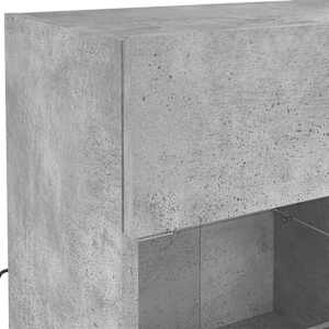 Nástěnná TV skříňka s LED betonově šedá 78,5 x 30 x 60,5 cm - obrázek 10