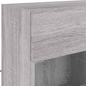Nástěnná TV skříňka s LED osvětlením šedá sonoma 78,5x30x60,5cm - obrázek 10
