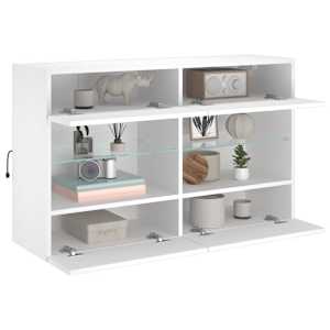 Nástěnná TV skříňka s LED osvětlením bílá 98,5 x 30 x 60,5 cm - obrázek 15