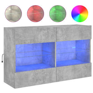 Nástěnná TV skříňka s LED betonově šedá 98,5 x 30 x 60,5 cm - obrázek 2