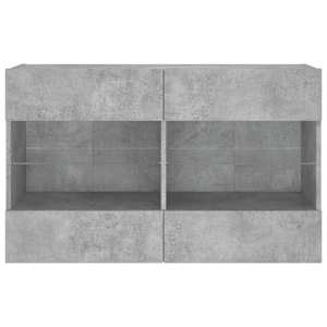 Nástěnná TV skříňka s LED betonově šedá 98,5 x 30 x 60,5 cm - obrázek 6