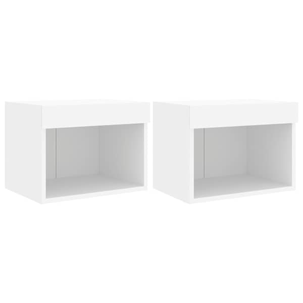 vidaXL seinale kinnitatavad &ouml;&ouml;kapid LED-tuledega 2 tk, valge