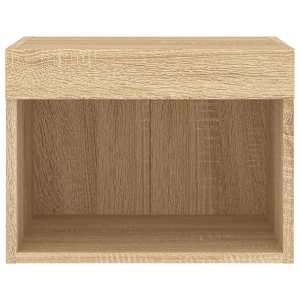 Noční stolek s LED osvětlením nástěnný dub sonoma - obrázek 7