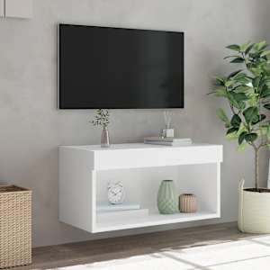 TV skříňka s LED osvětlením bílá 60 x 30 x 30 cm - obrázek 5