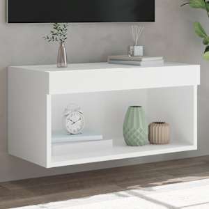 TV skříňka s LED osvětlením bílá 60 x 30 x 30 cm - obrázek 1