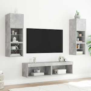 TV skříňka s LED osvětlením betonově šedá 60 x 30 x 30 cm - obrázek 4