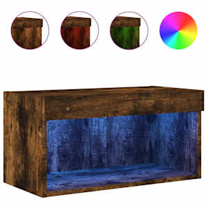 TV skříňka s LED osvětlením kouřový dub 60 x 30 x 30 cm - obrázek 2