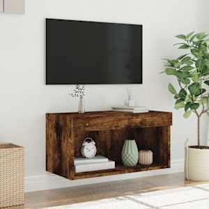 TV skříňka s LED osvětlením kouřový dub 60 x 30 x 30 cm - obrázek 5