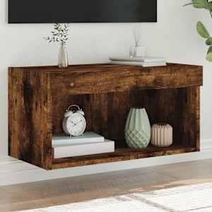 TV skříňka s LED osvětlením kouřový dub 60 x 30 x 30 cm - obrázek 1