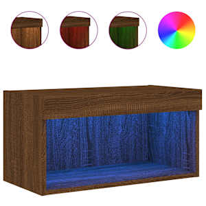 TV skříňka s LED osvětlením hnědý dub 60 x 30 x 30 cm - obrázek 2
