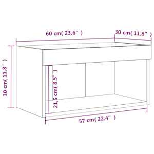 TV skříňka s LED osvětlením hnědý dub 60 x 30 x 30 cm - obrázek 17
