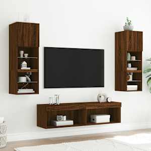 TV skříňka s LED osvětlením hnědý dub 60 x 30 x 30 cm - obrázek 4
