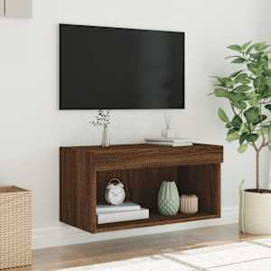 TV skříňka s LED osvětlením hnědý dub 60 x 30 x 30 cm - obrázek 5