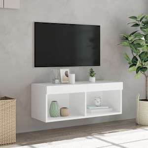 TV skříňka s LED osvětlením bílá 80 x 30 x 30 cm - obrázek 5