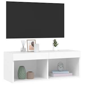 TV skříňka s LED osvětlením bílá 80 x 30 x 30 cm - obrázek 6