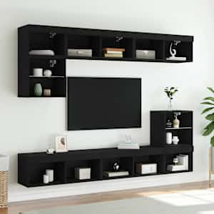 TV skříňka s LED osvětlením černá 80 x 30 x 30 cm - obrázek 4