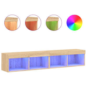 TV skříňky s LED osvětlením 2 ks dub sonoma 80 x 30 x 30 cm - obrázek 2
