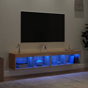 TV skříňky s LED osvětlením 2 ks dub sonoma 80 x 30 x 30 cm - obrázek 4