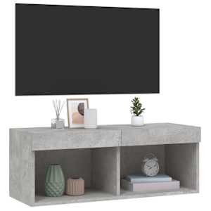 TV skříňka s LED osvětlením betonově šedá 80 x 30 x 30 cm - obrázek 6
