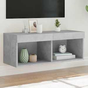 TV skříňka s LED osvětlením betonově šedá 80 x 30 x 30 cm - obrázek 1