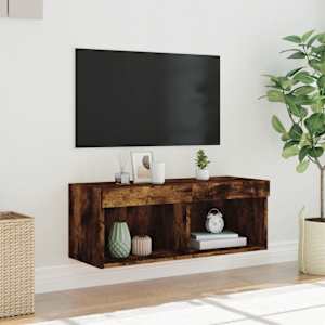 TV skříňka s LED osvětlením kouřový dub 80 x 30 x 30 cm - obrázek 5