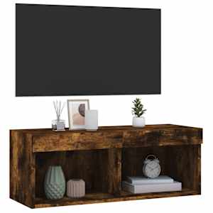 TV skříňka s LED osvětlením kouřový dub 80 x 30 x 30 cm - obrázek 6
