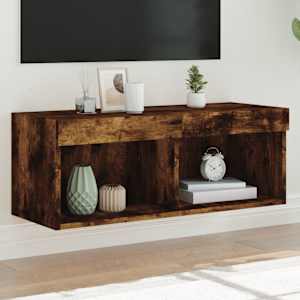 TV skříňka s LED osvětlením kouřový dub 80 x 30 x 30 cm - obrázek 1