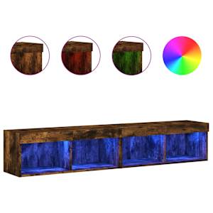 TV skříňky s LED osvětlením 2 ks kouřový dub 80 x 30 x 30 cm - obrázek 2