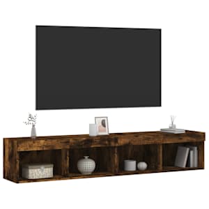 TV skříňky s LED osvětlením 2 ks kouřový dub 80 x 30 x 30 cm - obrázek 6