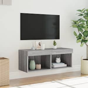 TV skříňka s LED osvětlením šedá sonoma 80 x 30 x 30 cm - obrázek 5