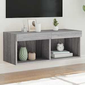 TV skříňka s LED osvětlením šedá sonoma 80 x 30 x 30 cm - obrázek 1
