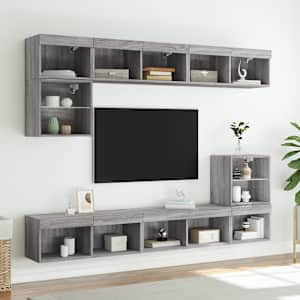 TV skříňky s LED osvětlením 2 ks šedé sonoma 80 x 30 x 30 cm - obrázek 3