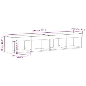 TV skříňky s LED osvětlením 2 ks šedé sonoma 80 x 30 x 30 cm - obrázek 17