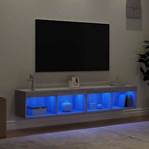 TV skříňky s LED osvětlením 2 ks šedé sonoma 80 x 30 x 30 cm - obrázek 4