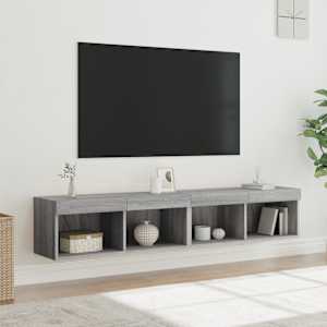 TV skříňky s LED osvětlením 2 ks šedé sonoma 80 x 30 x 30 cm - obrázek 5