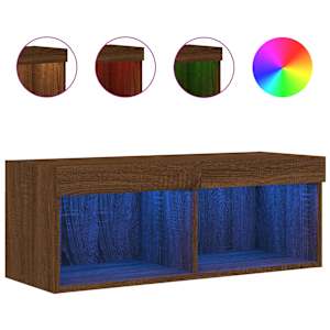TV skříňka s LED osvětlením hnědý dub 80 x 30 x 30 cm - obrázek 2