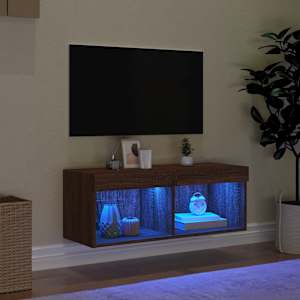 TV skříňka s LED osvětlením hnědý dub 80 x 30 x 30 cm - obrázek 3
