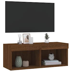 TV skříňka s LED osvětlením hnědý dub 80 x 30 x 30 cm - obrázek 6