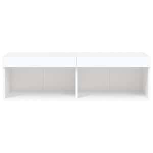 TV skříňka s LED osvětlením bílá 100 x 30 x 30 cm - obrázek 8