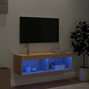 TV skříňka s LED osvětlením dub sonoma 100 x 30 x 30 cm - obrázek 3