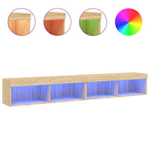 TV skříňky s LED osvětlením 2 ks dub sonoma 100 x 30 x 30 cm - obrázek 2
