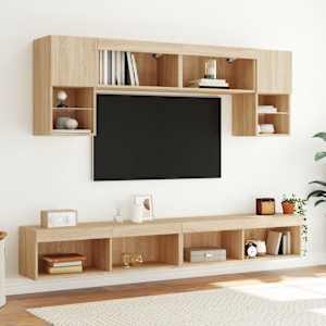 TV skříňky s LED osvětlením 2 ks dub sonoma 100 x 30 x 30 cm - obrázek 3