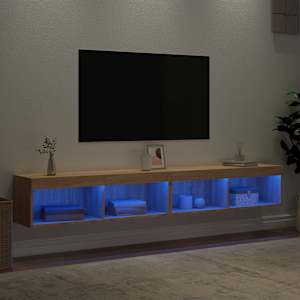 TV skříňky s LED osvětlením 2 ks dub sonoma 100 x 30 x 30 cm - obrázek 4